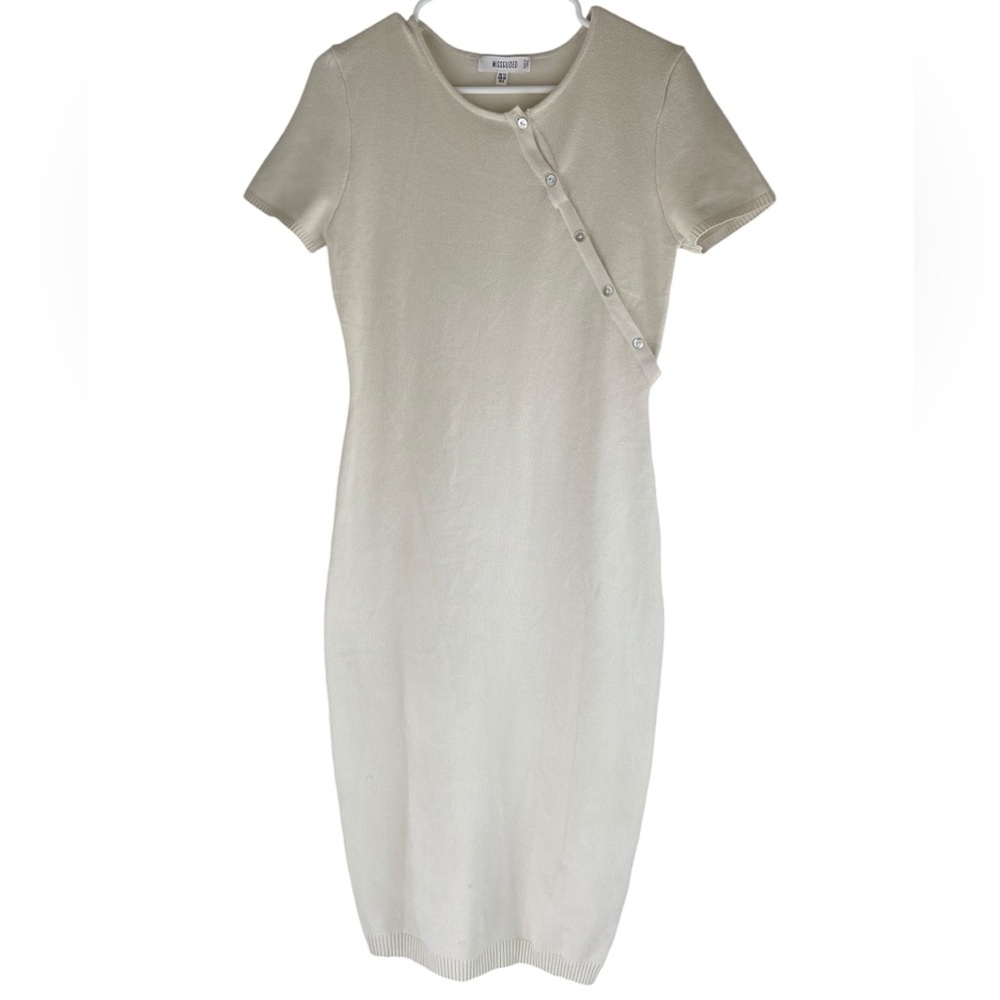 Missguided Short Sleeve Midi Sweater Dress